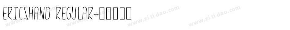 EricsHand Regular字体转换